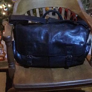 🎁🎄Black Leather Messenger Bag